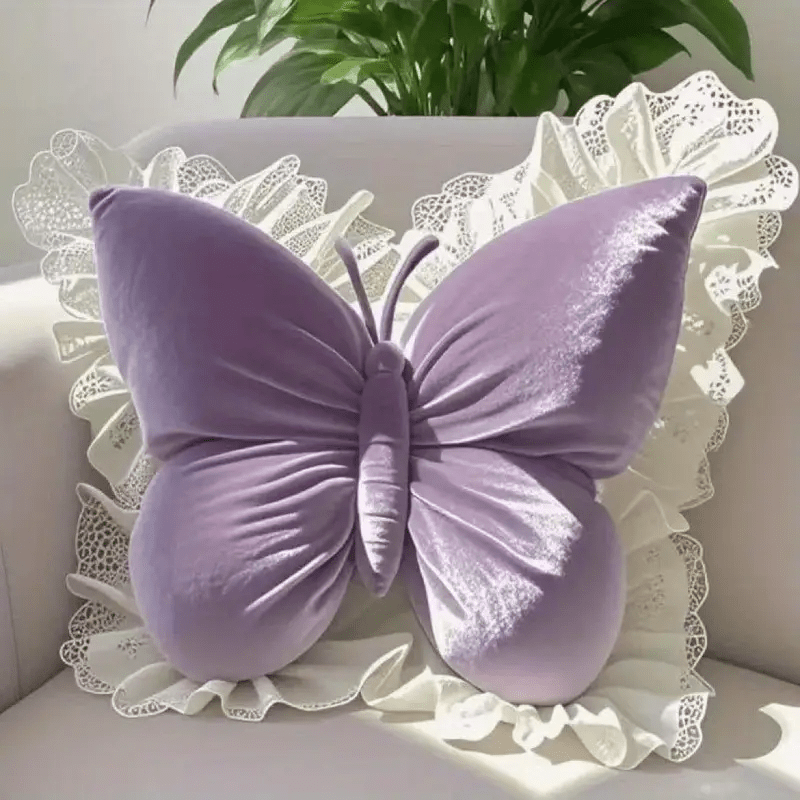 Butterfly-shaped Pillow, Cute Cushion for Bedroom Sofa Decoration, Fun Home Accessories, Cozy Home Decor, Playful Cushion, Soft Texture, Handmade Pillow, Unique Home Textile, Fashionable Pillow