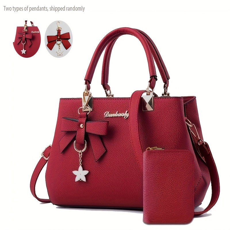 Fashionable Women'S Handbag | Trendy Crossbody Design with Coin Purse, Elegant Style, Adjustable Strap, Zipper Closure, Solid Color