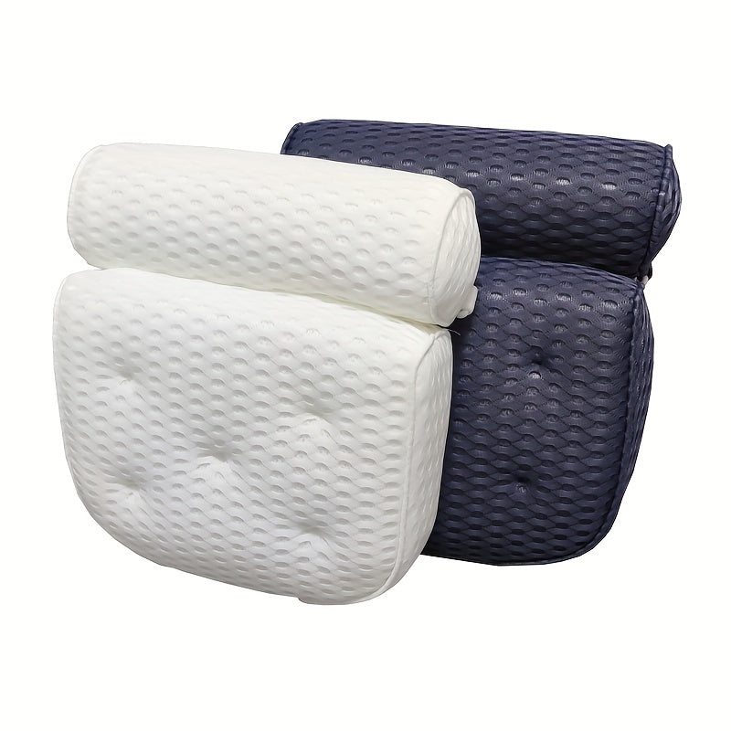 1pc Spa-like Bathtub Pillow with Non-Slip Suction Cups for Neck and Back Support bathroom accessories Bath/Bathroom Accessories