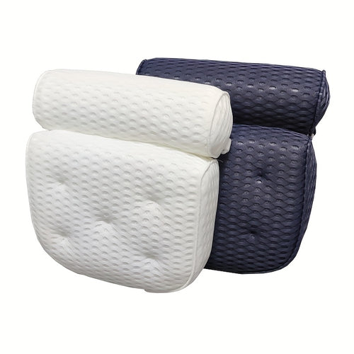 1pc Spa-like Bathtub Pillow with Non-Slip Suction Cups for Neck and Back Support bathroom accessories Bath/Bathroom Accessories