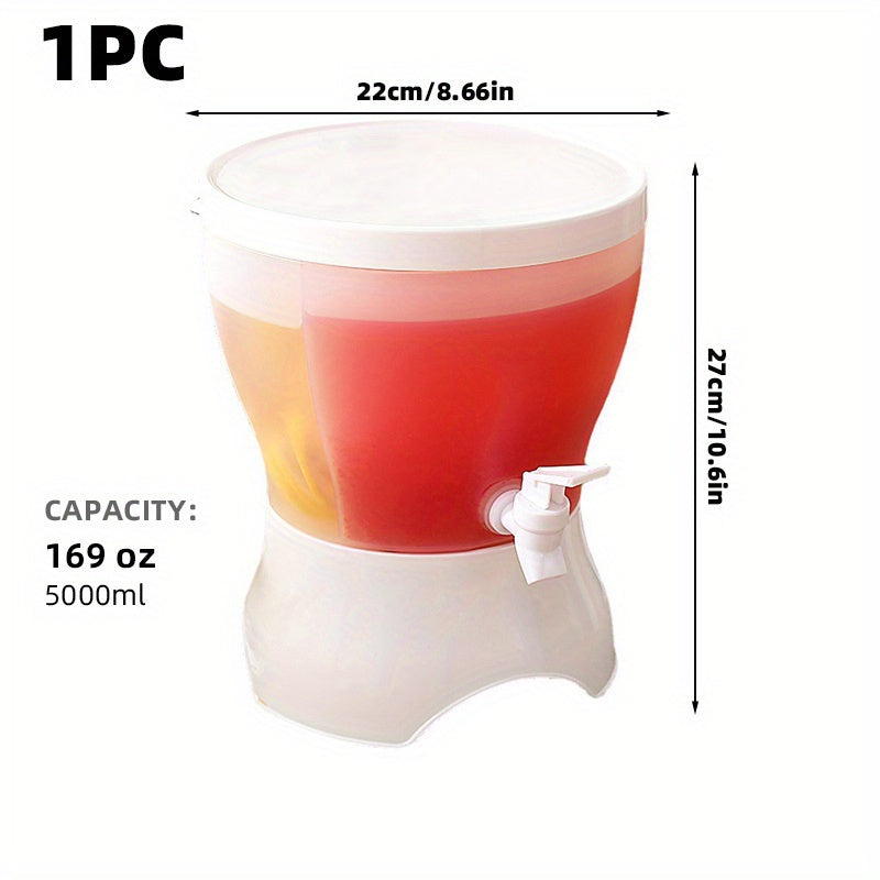 1pc, Beverage Dispenser, 1.3 Gallon Heavy Duty Drink Dispenser, Water Dispenser, For Parties, Wedding, Summer Drinkware, Kitchen Stuff Eid Al-Adha Mubarak