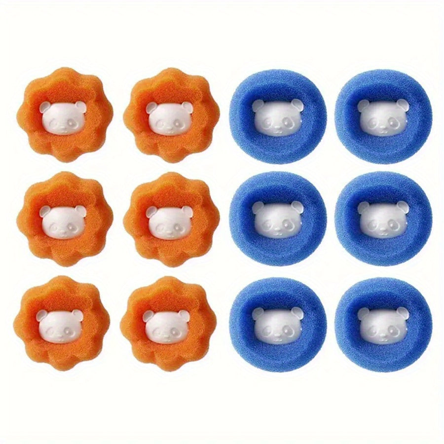 6/12pcs Pet Hair Removal Laundry Balls, Reusable Lint And Fur Catcher For Washing Machines, Home Accessories