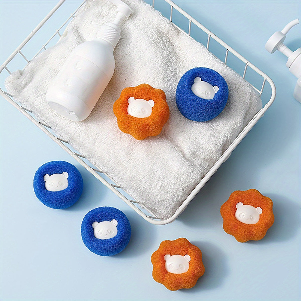 6/12pcs Pet Hair Removal Laundry Balls, Reusable Lint And Fur Catcher For Washing Machines, Home Accessories