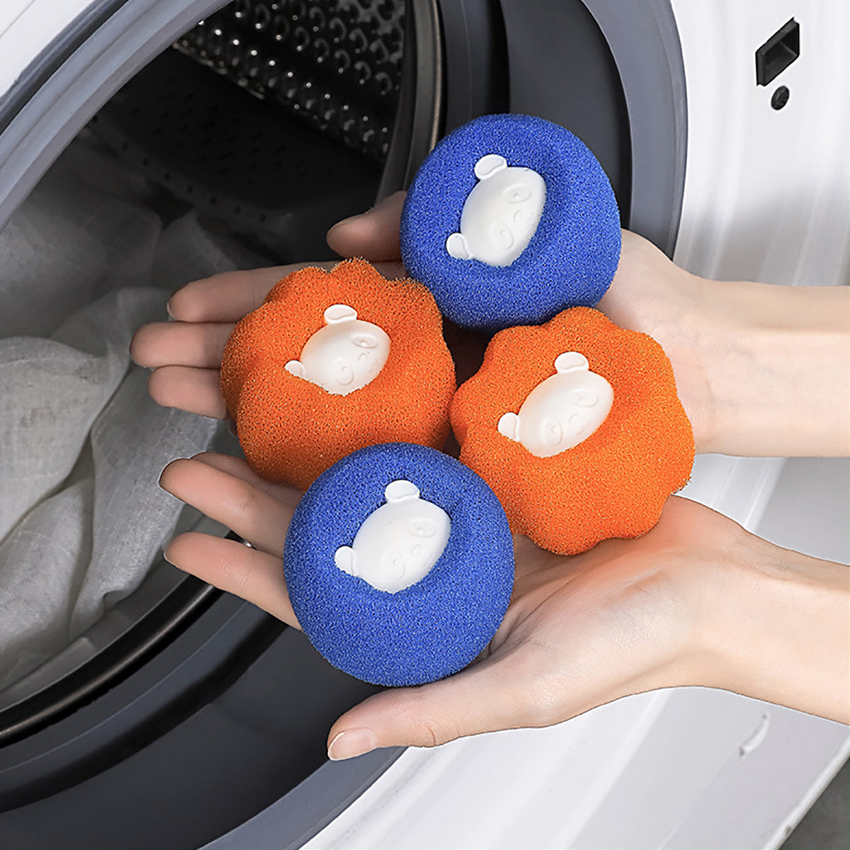 6/12pcs Pet Hair Removal Laundry Balls, Reusable Lint And Fur Catcher For Washing Machines, Home Accessories