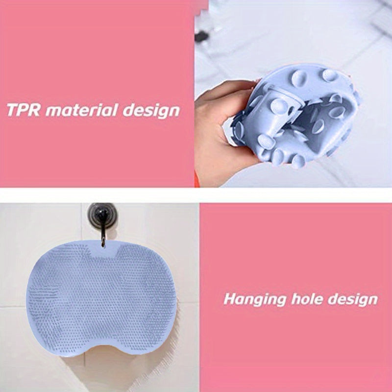 Non-Slip Shower Foot Scrubber Massager with Exfoliation Cushion - Improves Circulation and Cleans Feet - Bathroom Accessories 1pcs