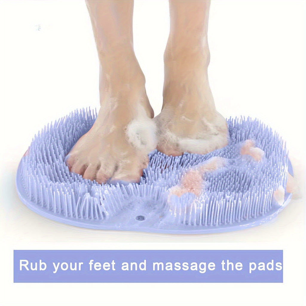 Non-Slip Shower Foot Scrubber Massager with Exfoliation Cushion - Improves Circulation and Cleans Feet - Bathroom Accessories 1pcs