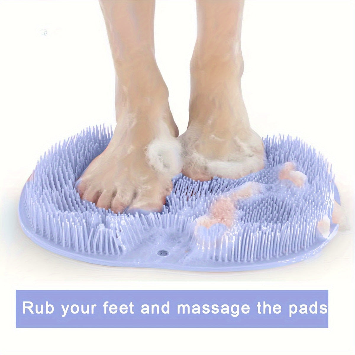 Non-Slip Shower Foot Scrubber Massager with Exfoliation Cushion - Improves Circulation and Cleans Feet - Bathroom Accessories 1pcs