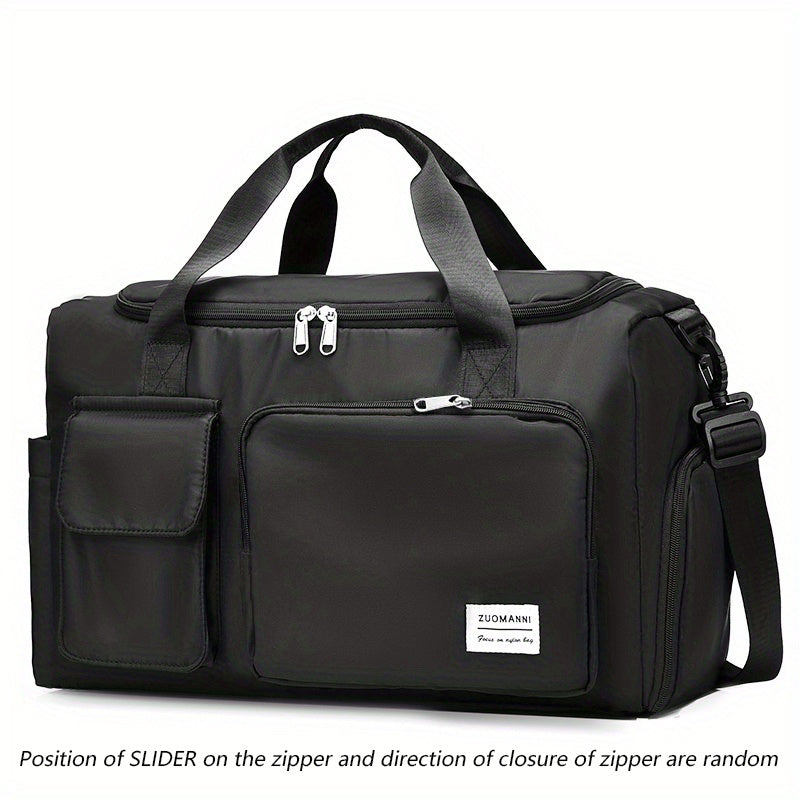 Unisex Large Capacity Travel Bag Luggage Nylon Sports Gym Tote Bags for Women Weekender Overnight Duffle Bag with Shoe Compartment