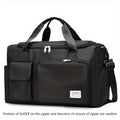 Unisex Large Capacity Travel Bag Luggage Nylon Sports Gym Tote Bags for Women Weekender Overnight Duffle Bag with Shoe Compartment