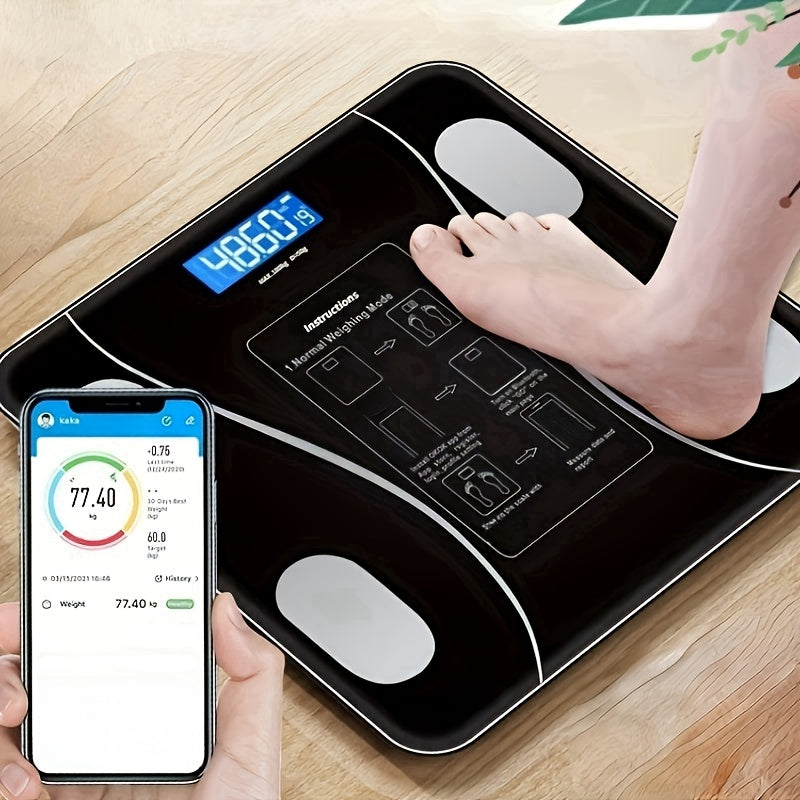 Intelligent Electronic Scales | UAEUUI Body Fat Scale, Bathroom Scale, Small Home Weighing Scale with LCD Digital Display, Wireless, Battery Powered