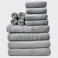 12pcs Solid Color Towel Set, 4 Bath Towels & 4 Bath Towels & 4 Square Towels, Home Microfiber Towels, Soft Bath Towel Set, Absorbent Towels for Bathroom, Bathroom Supplies, Bathroom Accessories