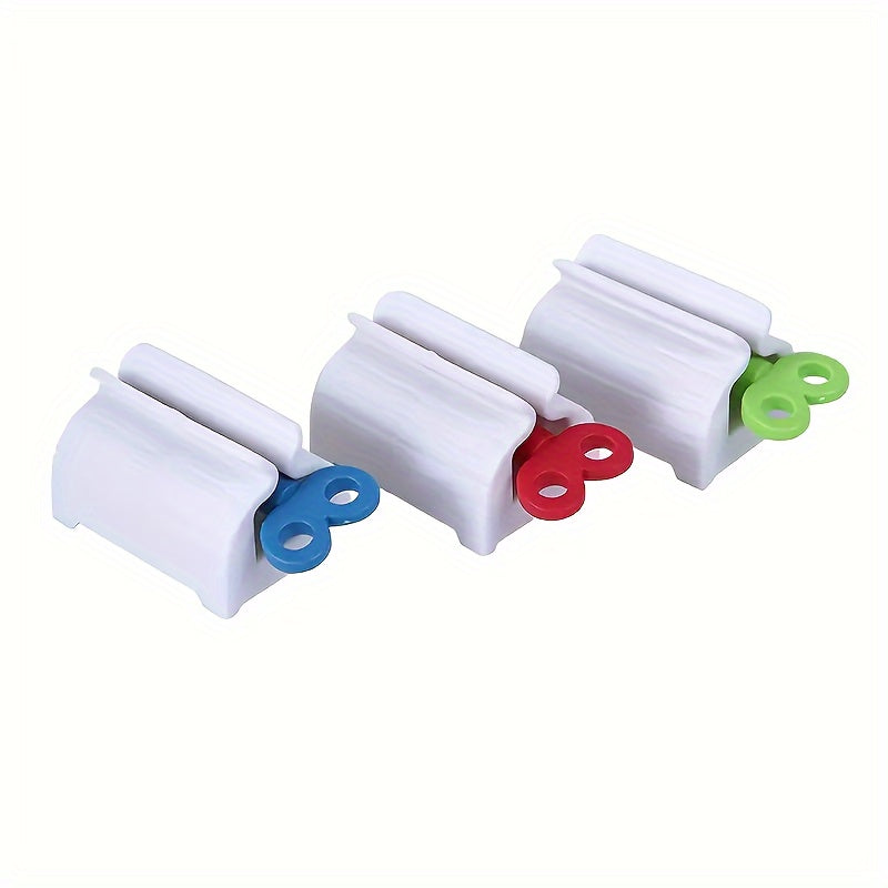3pcs Effortless Toothpaste Squeezer Dispenser Set - Revolutionary Rolling Squeeze Technology for Complete Oral Care and Space-Saving Bathroom Organization