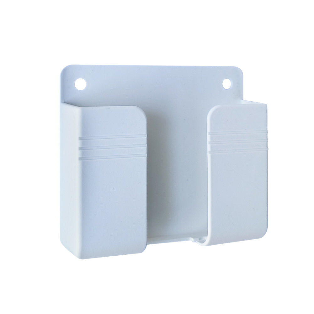 Wall Mount Phone Holder Adhesive Punch Free Remote Control Holder Plug Organizer for Home Bedroom Kitchen Office Storage