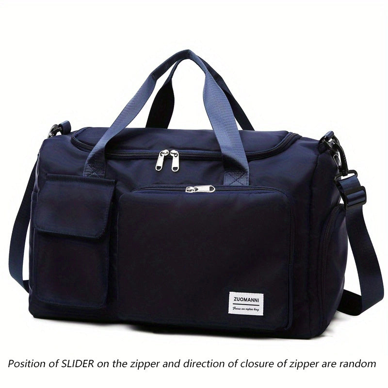 Unisex Large Capacity Travel Bag Luggage Nylon Sports Gym Tote Bags for Women Weekender Overnight Duffle Bag with Shoe Compartment