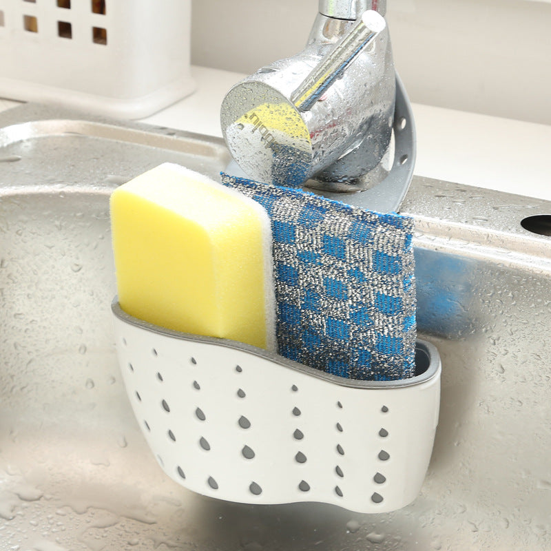 1 Pc Multifunctional Sink Sponge Rack With Adjustable Shoulder Strap - Hanging Bag, Organize And Drain Your Sponge With Ease - For Kitchen & Bathroom - Perfect For Home Organization - Ideal Gift For Housewarming