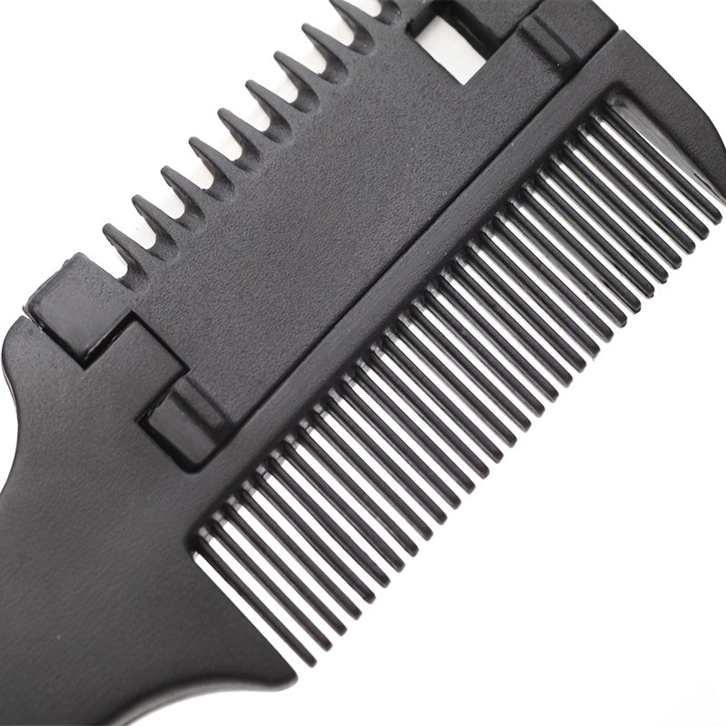 1Pc Salon-Grade Hair Cutting Comb With Razor Blade - Perfect For Thinning, Trimming, And Styling At Home