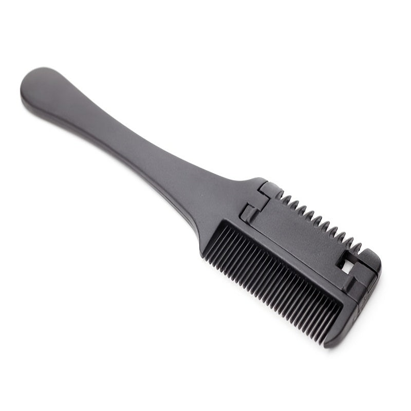 1Pc Salon-Grade Hair Cutting Comb With Razor Blade - Perfect For Thinning, Trimming, And Styling At Home