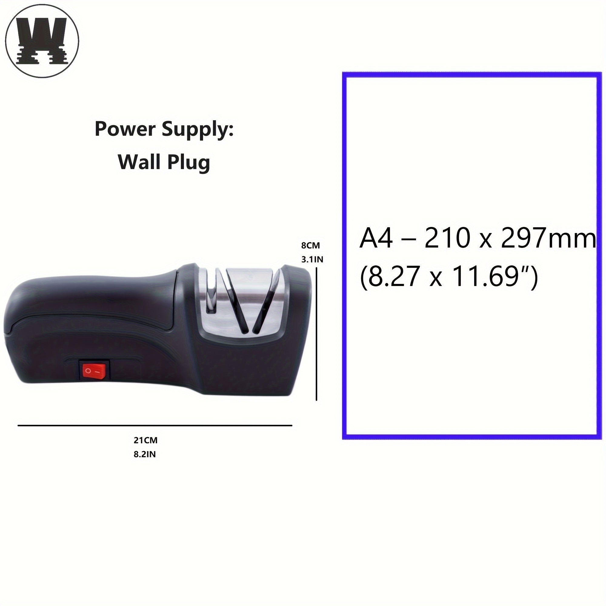 WANVOAPLS Professional Electric Knife Sharpener 20-Degree, 2-Stage Kinfe Sharpening and Polishing for Kitchen, kitchen accessories