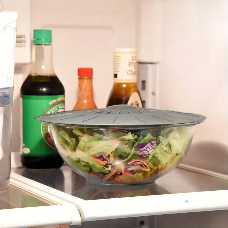 5pcs Heat Resistant Microwave Covers - Reusable Silicone Suction Lids, 5 Sizes (4-11.7 Inch) for Bowls, Pots, Pans, Cups - Microwave, Stovetop, Oven, Fridge & Freezer Safe, Dishwasher Safe, Splatter Prevention, Great Holiday