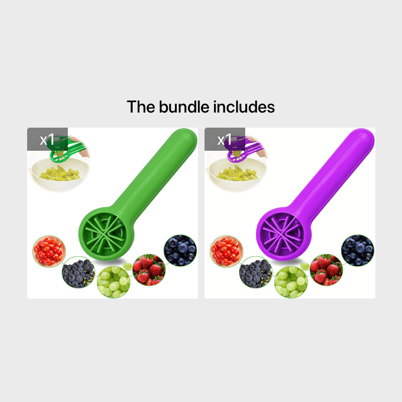 PANCERKA Portable Fruit Cutter - No Blade, Easy Grip Handle, Ergonomic Design for Safe Slicing, Dishwasher Safe, Ideal for Grapes, Cherries, Tomatoes, Strawberries, and Small Fruits, Fruit Slicing Tool | Ergonomic Handle | Du