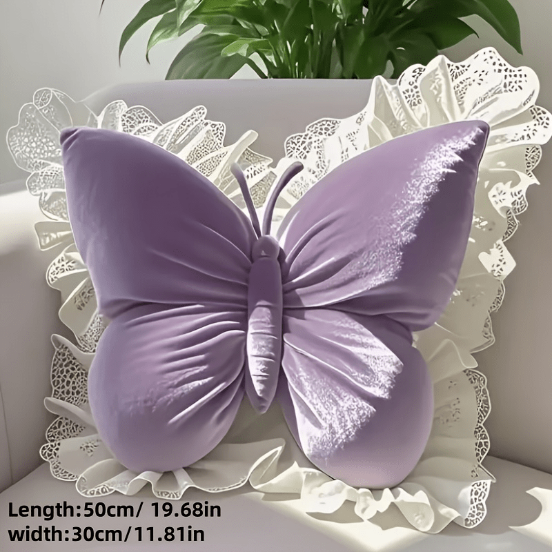 Butterfly-shaped Pillow, Cute Cushion for Bedroom Sofa Decoration, Fun Home Accessories, Cozy Home Decor, Playful Cushion, Soft Texture, Handmade Pillow, Unique Home Textile, Fashionable Pillow