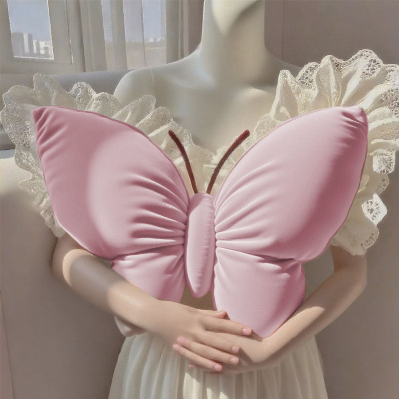 Butterfly-shaped Pillow, Cute Cushion for Bedroom Sofa Decoration, Fun Home Accessories, Cozy Home Decor, Playful Cushion, Soft Texture, Handmade Pillow, Unique Home Textile, Fashionable Pillow