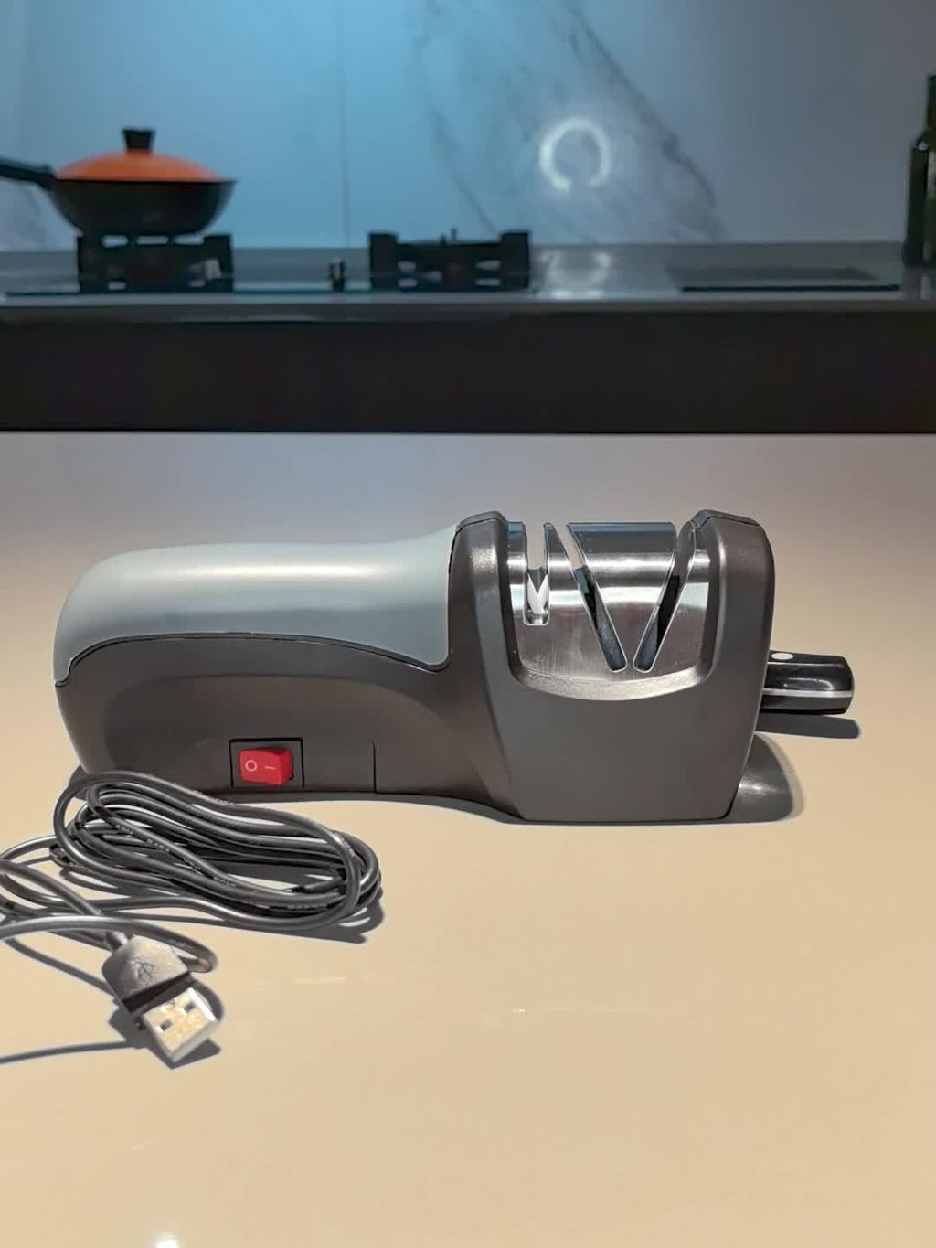 WANVOAPLS Professional Electric Knife Sharpener 20-Degree, 2-Stage Kinfe Sharpening and Polishing for Kitchen, kitchen accessories