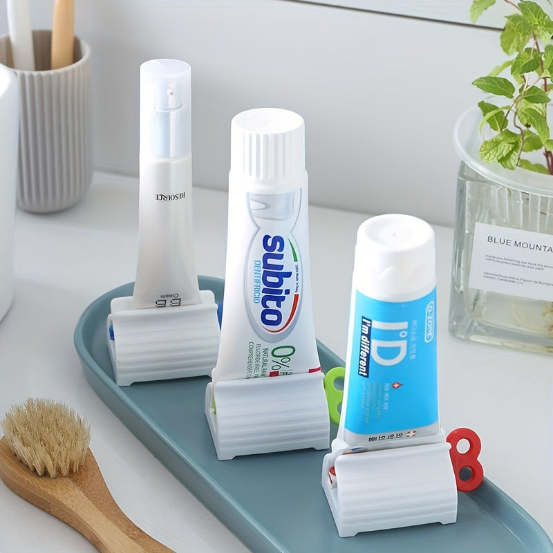 3pcs Effortless Toothpaste Squeezer Dispenser Set - Revolutionary Rolling Squeeze Technology for Complete Oral Care and Space-Saving Bathroom Organization