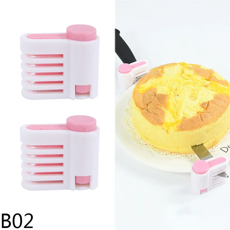 2pc Adjustable 5-Layer Bread Slicer And Cake Cutter-Creative Kitchen Tool For Effortless Slicing And Cutting for Home&Bakery Use