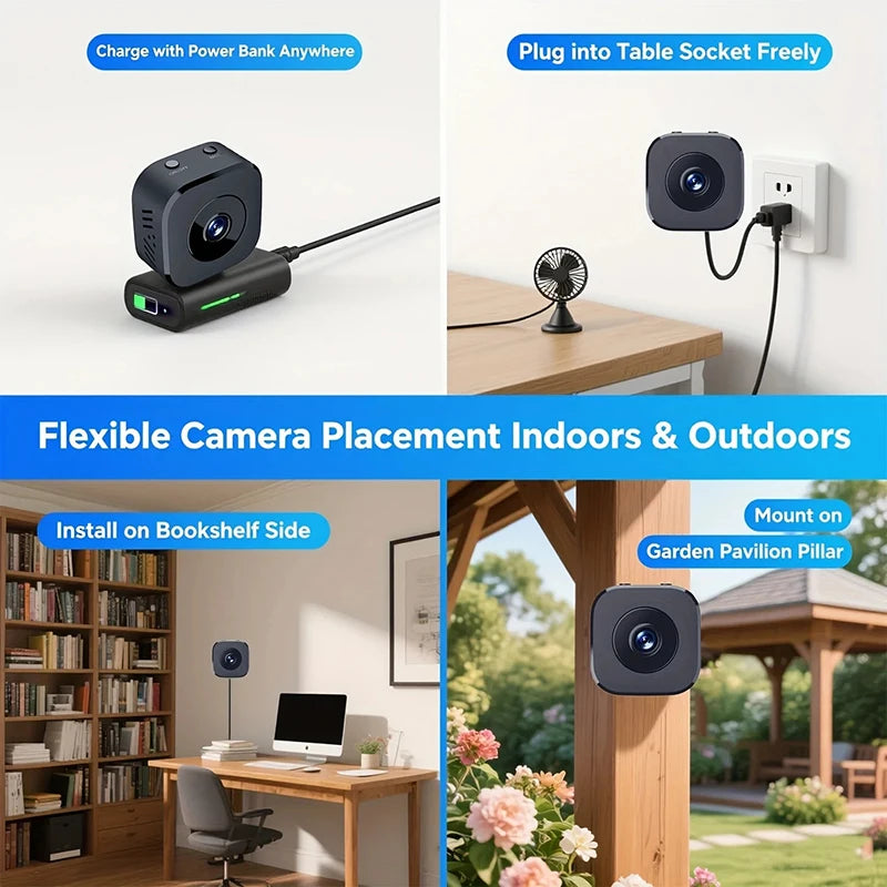 2026 New 4K HD Mini Security Camera Pro WiFi Surveillance With Two-way Audio Motion Detection Infrared Night Vision Security Cam
