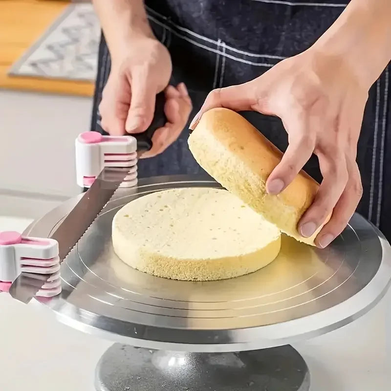 2pc Adjustable 5-Layer Bread Slicer And Cake Cutter-Creative Kitchen Tool For Effortless Slicing And Cutting for Home&Bakery Use