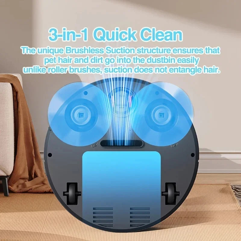 2026 New 3-in-1 Smart Sweep Robot 4000pa Suction Power Fully Automatic Home Cleaning Machine USB Charge Smart Vacuum Cleaner