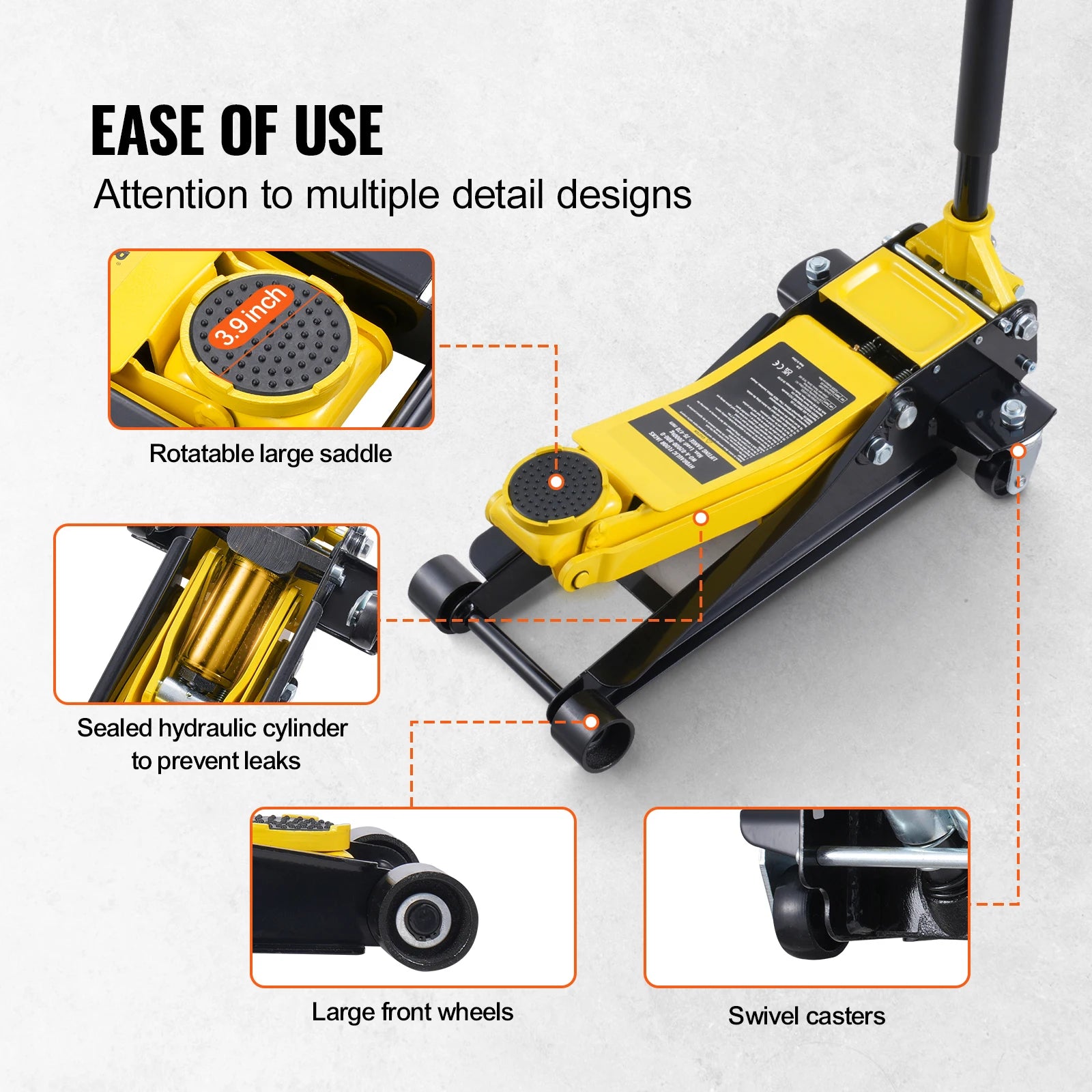 SucceBuy 2T Low Profile Floor Jack Iron Hydraulic Racing Floor Jack Hydraulic Car Jack with Single/Dual Piston Quick Lift Pump
