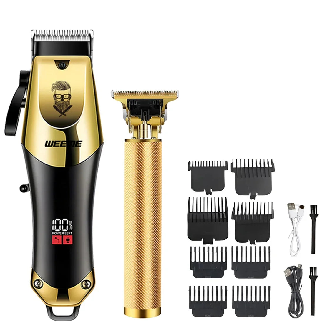 Vintage Hair Clipper Cordless Electric Hair Cutting Machine Portable Shaver Barber USB Fast Charging Hair Trimmer For Hairdresse