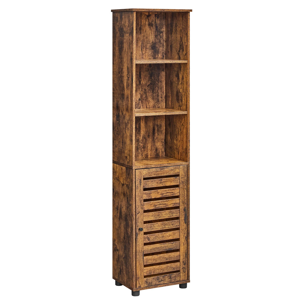 VASAGLE Bathroom Floor Cabinet, Tall Bathroom Storage Cabinet Unit, Bathroom Cabinet Freestanding, with 3 Open Compartments