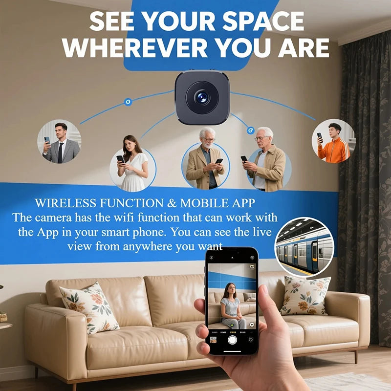 2026 New 4K HD Mini Security Camera Pro WiFi Surveillance With Two-way Audio Motion Detection Infrared Night Vision Security Cam
