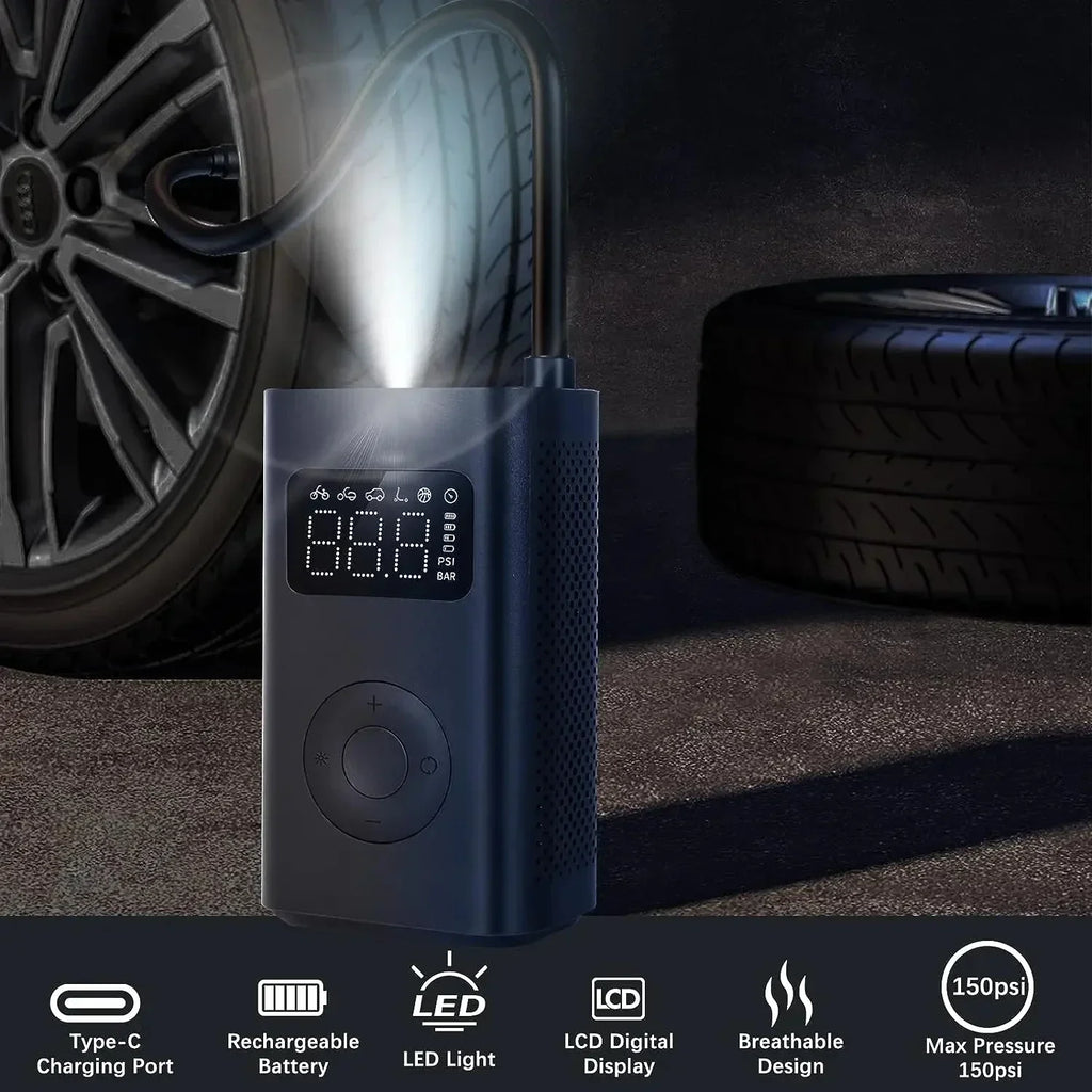Xiaomi Mijia Portable Air Compressor 2/2D Digital Tire Inflator Electric Air Pump With LED Lamp for Car Motorcycles Bicycles