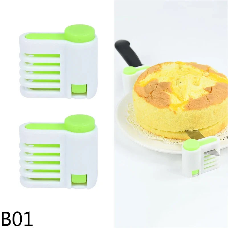 2pc Adjustable 5-Layer Bread Slicer And Cake Cutter-Creative Kitchen Tool For Effortless Slicing And Cutting for Home&Bakery Use