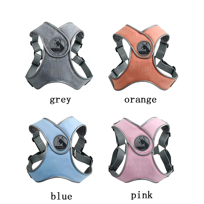 Reflective Dog Harness And Leash Set Pet Puppies Cat Vest Harness Dog Soft Breathable Mesh Chest Strap for Small Medium Dogs