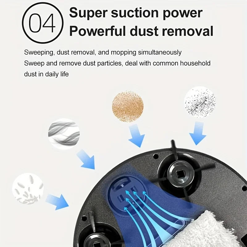 2026 New 3-in-1 Smart Sweep Robot 4000pa Suction Power Fully Automatic Home Cleaning Machine USB Charge Smart Vacuum Cleaner