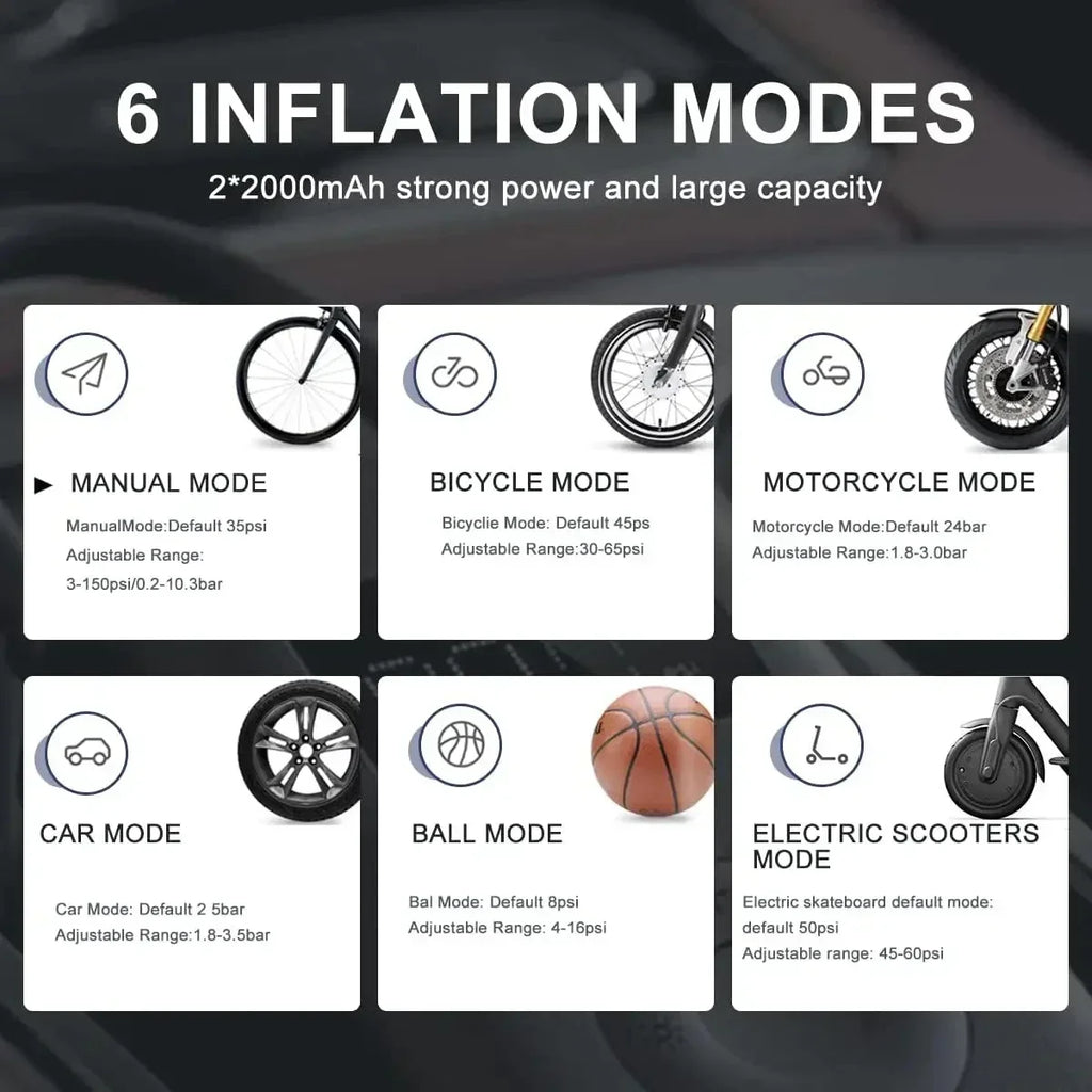 Xiaomi Mijia Portable Air Compressor 2/2D Digital Tire Inflator Electric Air Pump With LED Lamp for Car Motorcycles Bicycles