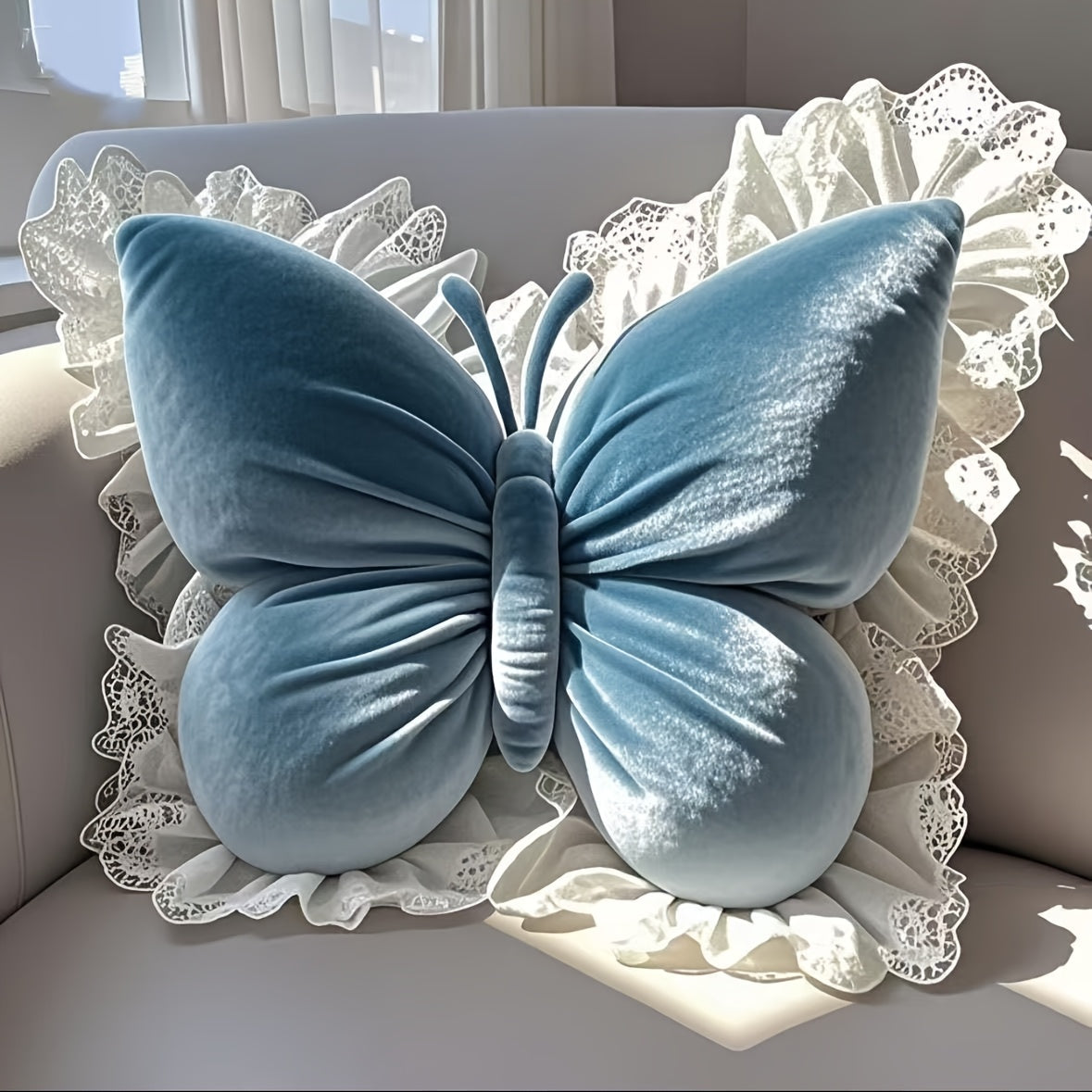 Butterfly-shaped Pillow, Cute Cushion for Bedroom Sofa Decoration, Fun Home Accessories, Cozy Home Decor, Playful Cushion, Soft Texture, Handmade Pillow, Unique Home Textile, Fashionable Pillow