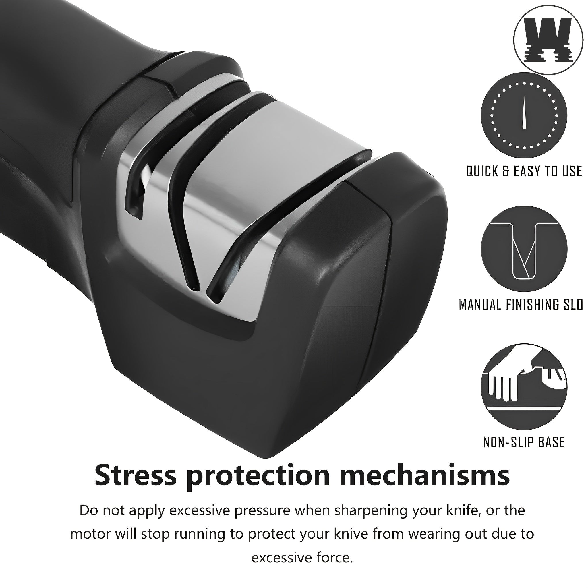 WANVOAPLS Professional Electric Knife Sharpener 20-Degree, 2-Stage Kinfe Sharpening and Polishing for Kitchen, kitchen accessories