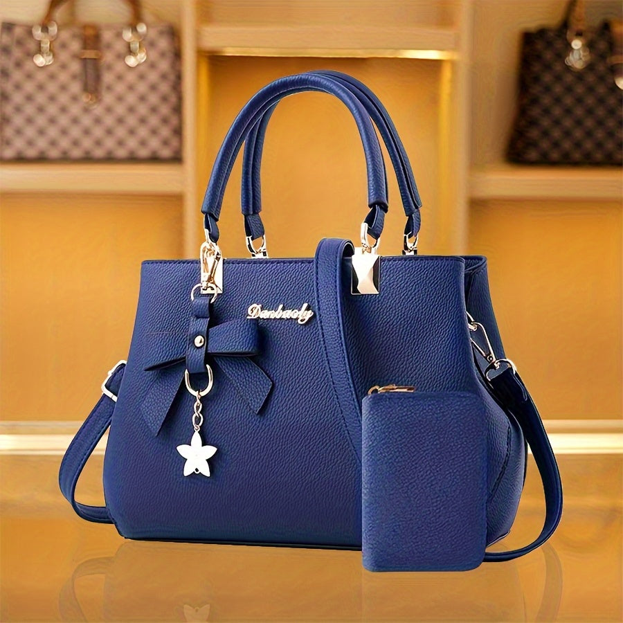 Fashionable Women'S Handbag | Trendy Crossbody Design with Coin Purse, Elegant Style, Adjustable Strap, Zipper Closure, Solid Color