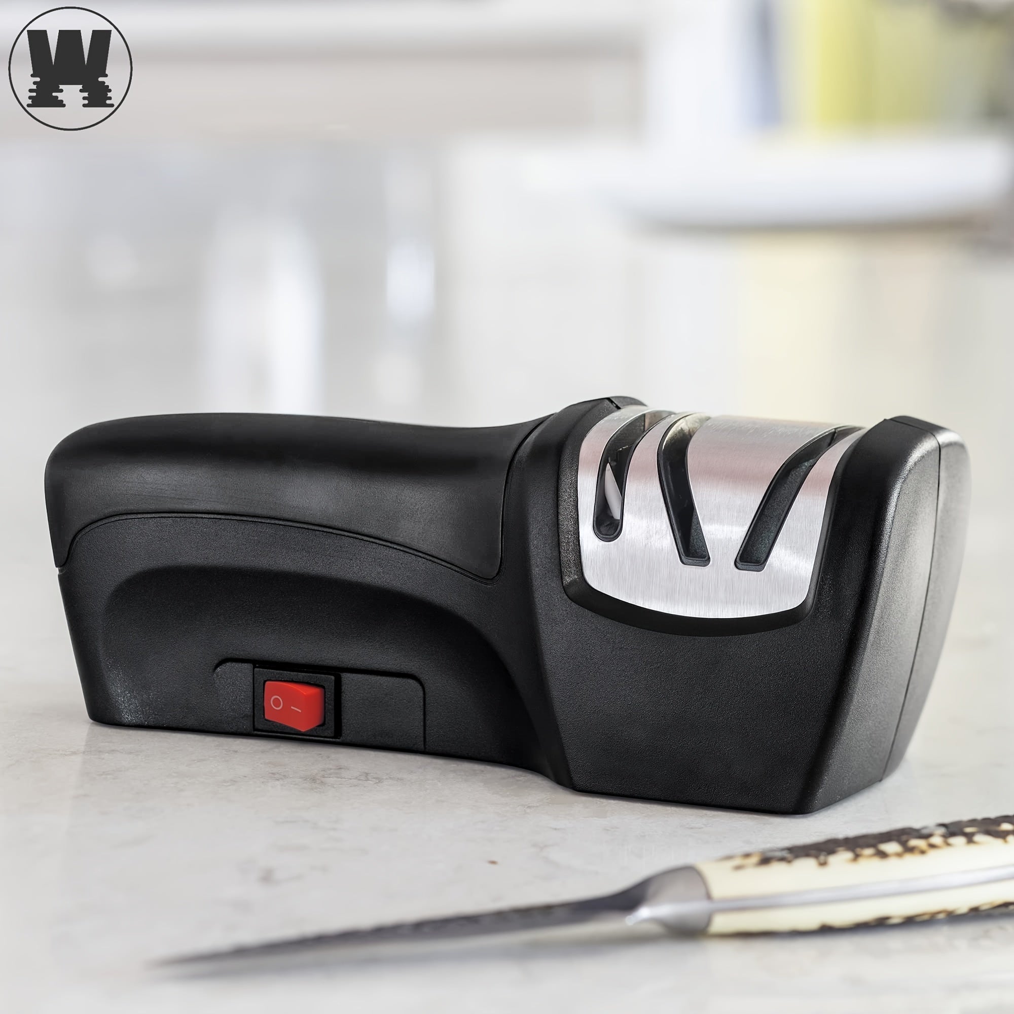 WANVOAPLS Professional Electric Knife Sharpener 20-Degree, 2-Stage Kinfe Sharpening and Polishing for Kitchen, kitchen accessories