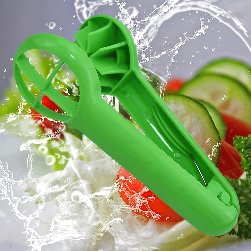 PANCERKA Portable Fruit Cutter - No Blade, Easy Grip Handle, Ergonomic Design for Safe Slicing, Dishwasher Safe, Ideal for Grapes, Cherries, Tomatoes, Strawberries, and Small Fruits, Fruit Slicing Tool | Ergonomic Handle | Du