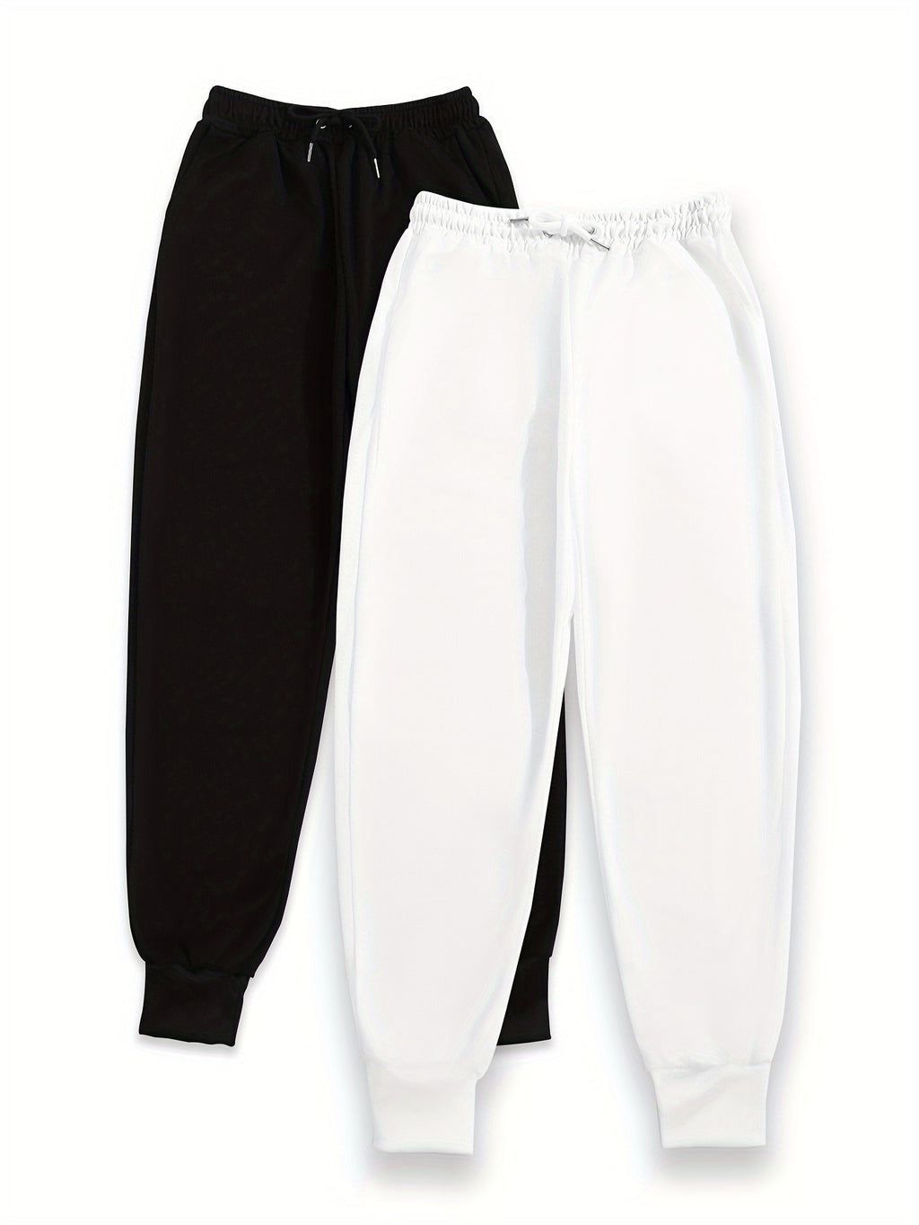 [Soft Comfortable] 2pcs Soft Comfortable Women's Casual Jogging Pants | Drawstring Waistband Sport Pants