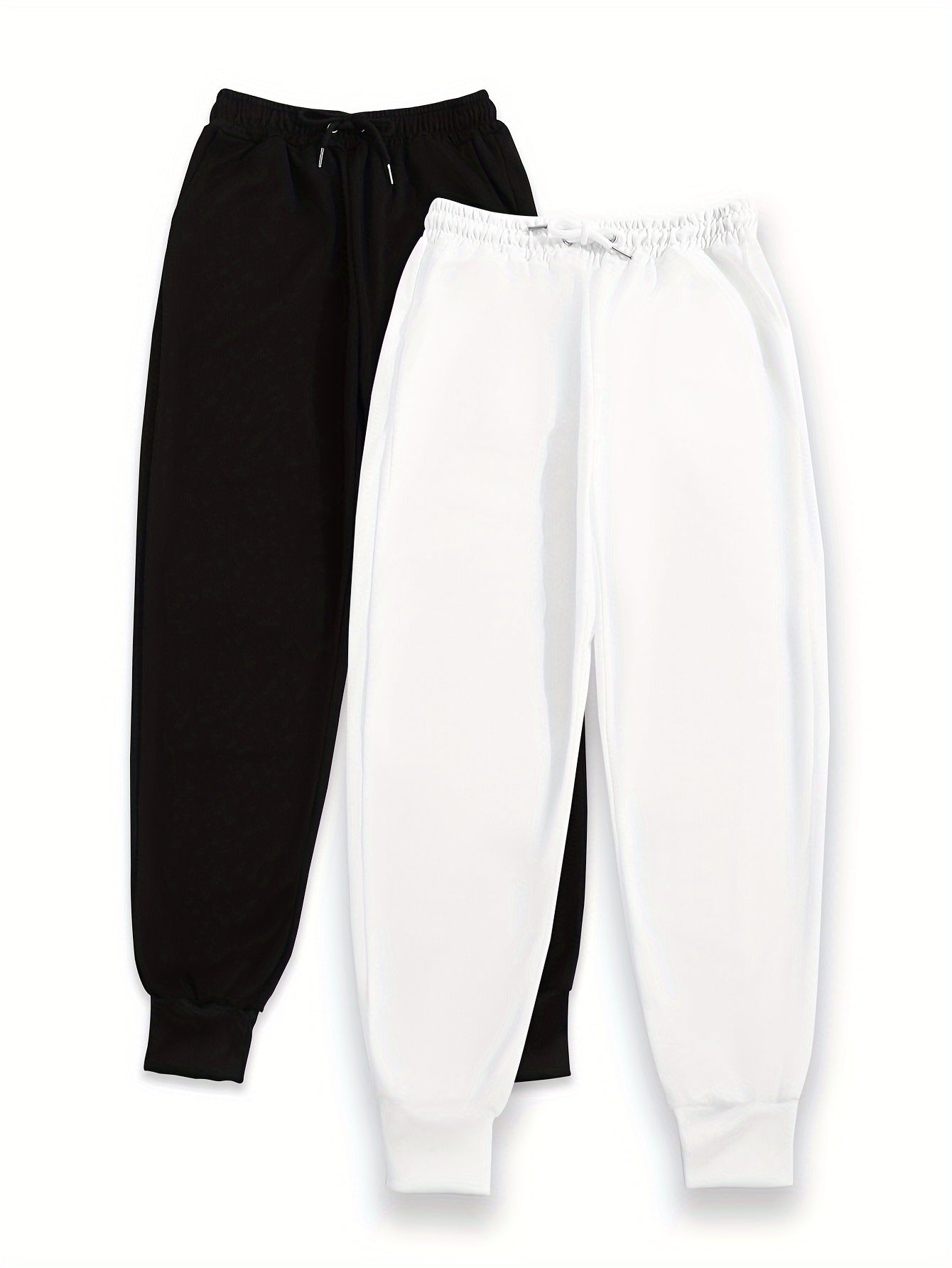 [Soft Comfortable] 2pcs Soft Comfortable Women's Casual Jogging Pants | Drawstring Waistband Sport Pants