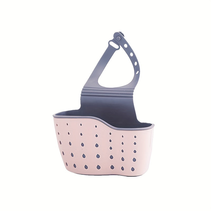 1 Pc Multifunctional Sink Sponge Rack With Adjustable Shoulder Strap - Hanging Bag, Organize And Drain Your Sponge With Ease - For Kitchen & Bathroom - Perfect For Home Organization - Ideal Gift For Housewarming