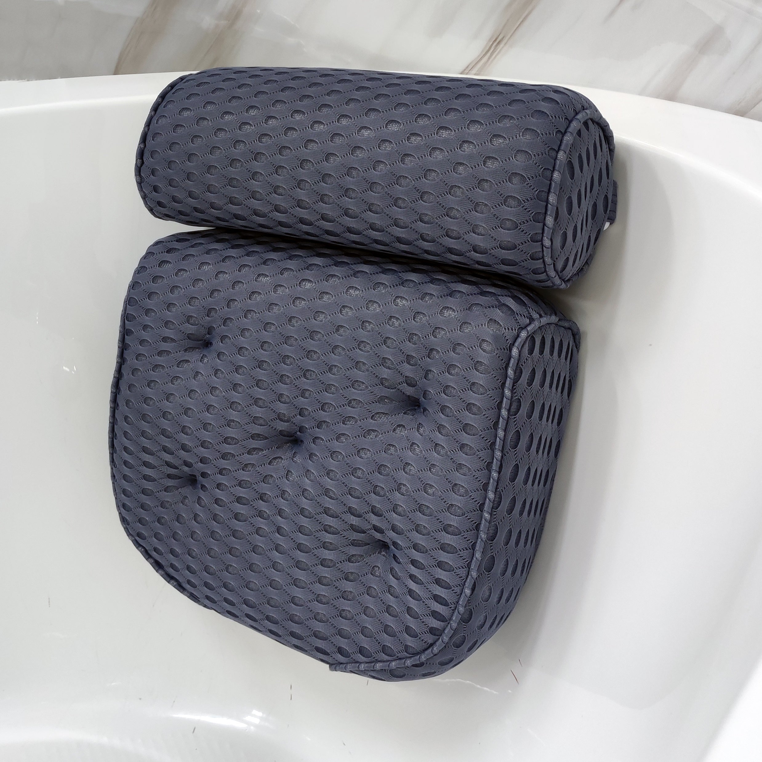 1pc Spa-like Bathtub Pillow with Non-Slip Suction Cups for Neck and Back Support bathroom accessories Bath/Bathroom Accessories